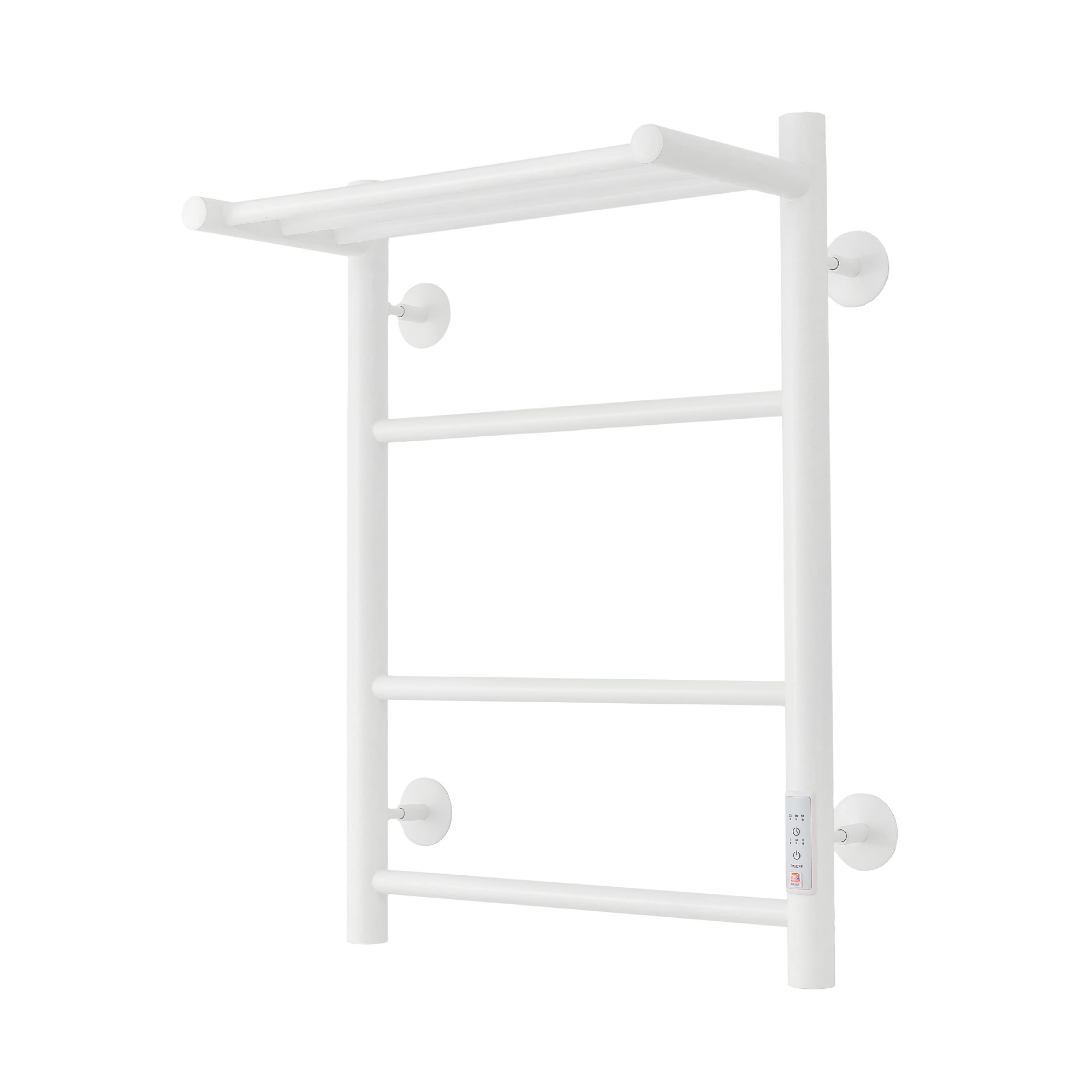 Полотенцесушитель Energy Round Modus 600x400 белый с таймером, с полкой